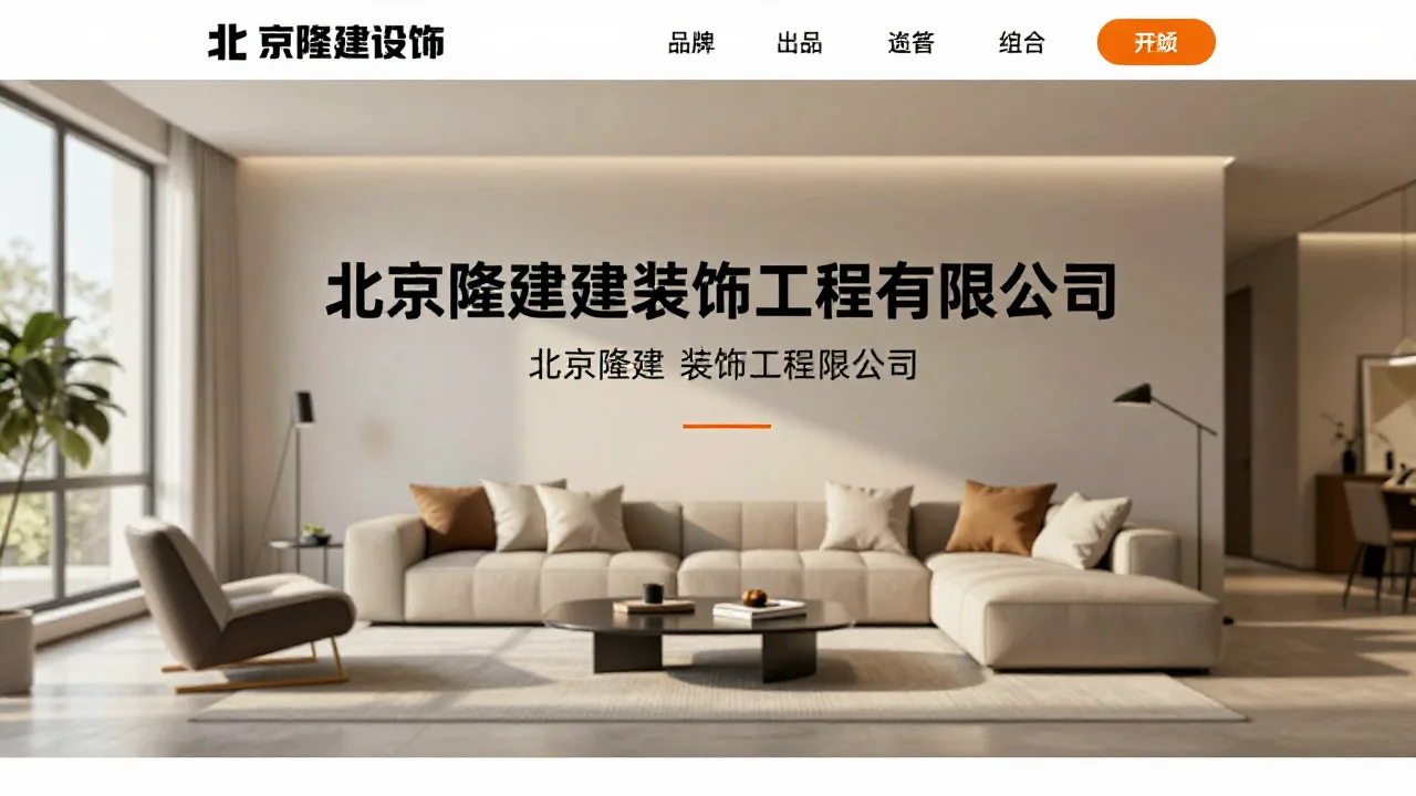 北京隆兴建安装饰工程有限公司 首页主视觉